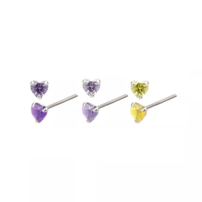 Heart Gem Nose Studs- More Itty Bitty Colors Available!