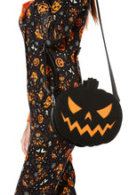 Load image into Gallery viewer, Pumpkin Sparkle Purse- Black and Orange
