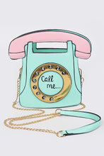 Load image into Gallery viewer, Mint Call Me Novelty Telephone Purse
