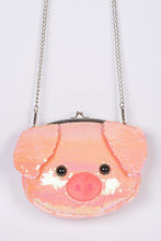Load image into Gallery viewer, Pretty Sequin Piggy Kisslock Purse
