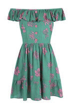 Load image into Gallery viewer, Pineapple Floral Tiki Dress
