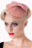 Pink Hidden Clip Fascinator Hat with Clip
