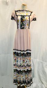 Lynette Folk-Stripe Maxi Dress