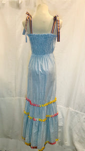 Thalia Blue Stripe Maxi Dress