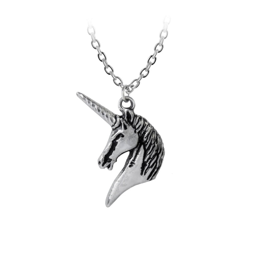 Dainty Unicorn Face Charm Necklace