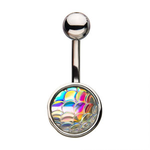Mermaid Scale Cast Circle Belly Ring