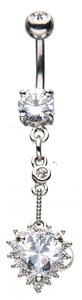 Haloed Heart Dangle Belly Ring