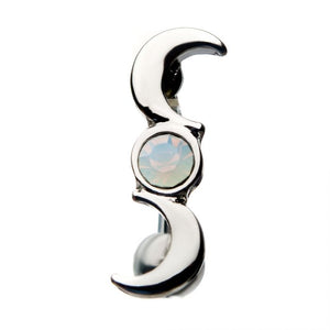 Top Down Moon Phases Belly Ring