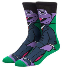 Load image into Gallery viewer, Sesame Street Count Von Count Character Socks
