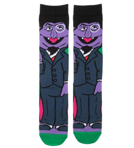 Sesame Street Count Von Count Character Socks