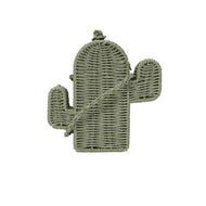 Enrich Cactus Wicker Purse
