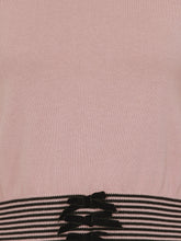 Load image into Gallery viewer, Maeve Pink and Black Bow Jumper Top
