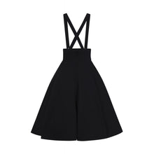 Load image into Gallery viewer, Ronnie Black Suspender Swing Skirt
