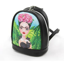 Load image into Gallery viewer, Frida with Black Cats Mini Backpack
