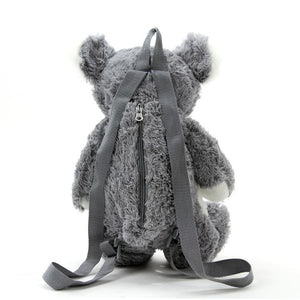 Furry Koala Bear Plush Mini Backpack