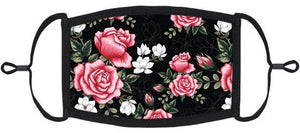 Pink and White Floral Cotton Face Mask