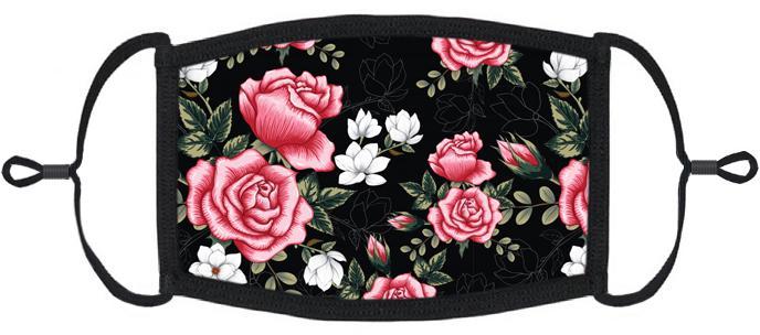 Pink and White Floral Cotton Face Mask