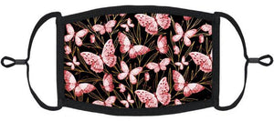 Pink Butterfly Colony Cotton Face Mask