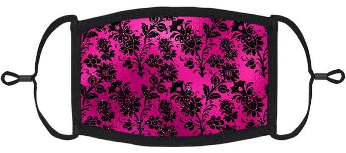 Fuchsia Floral Cotton Face Mask
