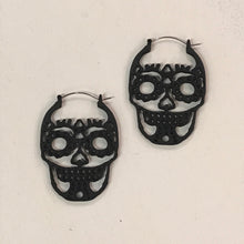 Load image into Gallery viewer, Sugar Skull Styled Hoop Earrings

