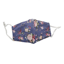 Load image into Gallery viewer, Blue Floral Face Mask
