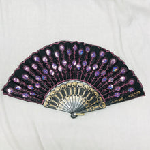 Load image into Gallery viewer, Sequin and Lace Hand Fan- More Colors Available!
