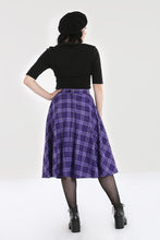 Load image into Gallery viewer, Kennedy Purple Plaid Swing Skirt
