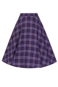 Purple plaid skirt retro vintage style