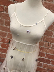 Ivory Sheer Star Dress