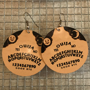 Ouija Circle Metal Earrings