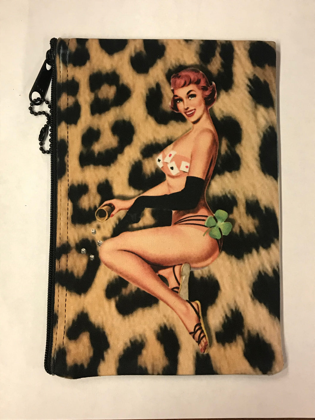 Ginger Pinup Leopard Print Pouch