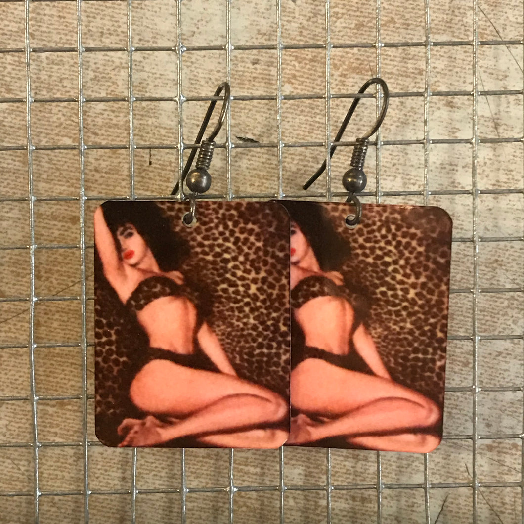 Bettie Page Rectangle Metal Earrings- More Styles Available!