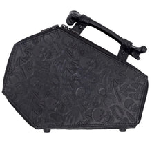 Load image into Gallery viewer, Embossed Coffin Purse with Bone Handle
