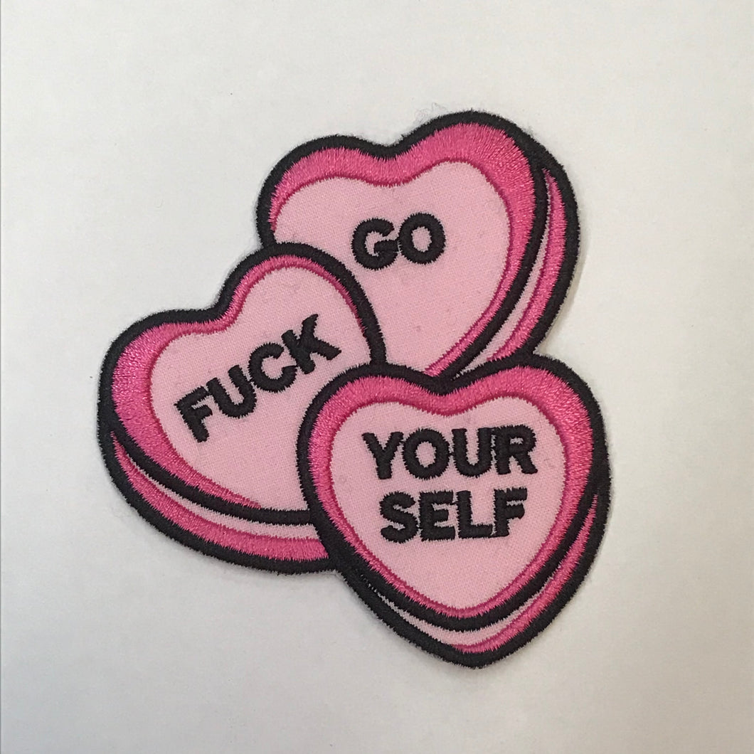 Go F*ck Yourself Candy Heart Patch