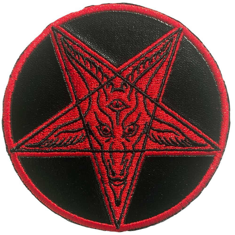 Red Satanic Circle Patch