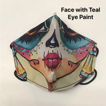 Load image into Gallery viewer, Dia de los Muertos Face Mask- OOAK Styles Available!
