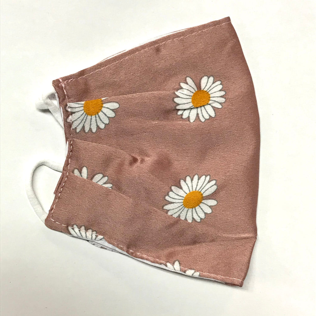 Pink Daisies Face Mask