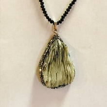 Load image into Gallery viewer, Crystal Pendants on Small Black Bead Chain Statement Necklaces
