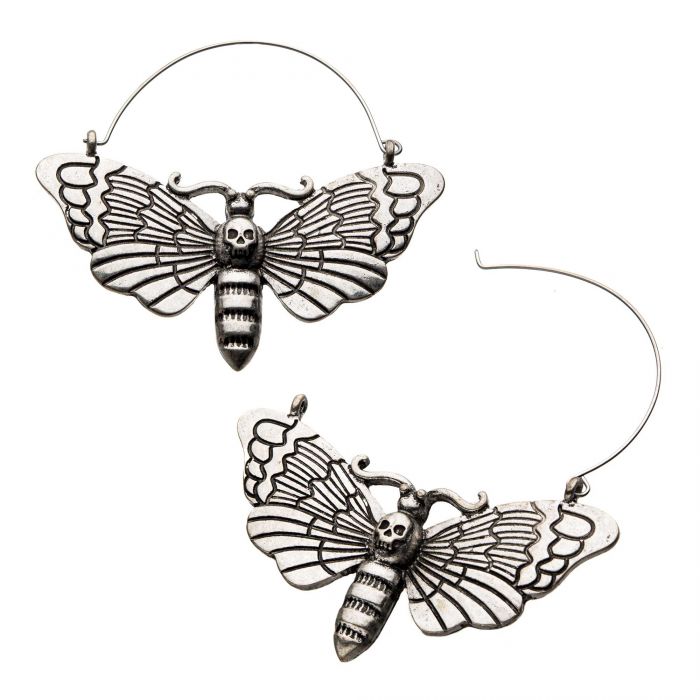 Death Moth Plug Hoops