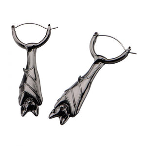 Sleeping Bat Plug Hoops
