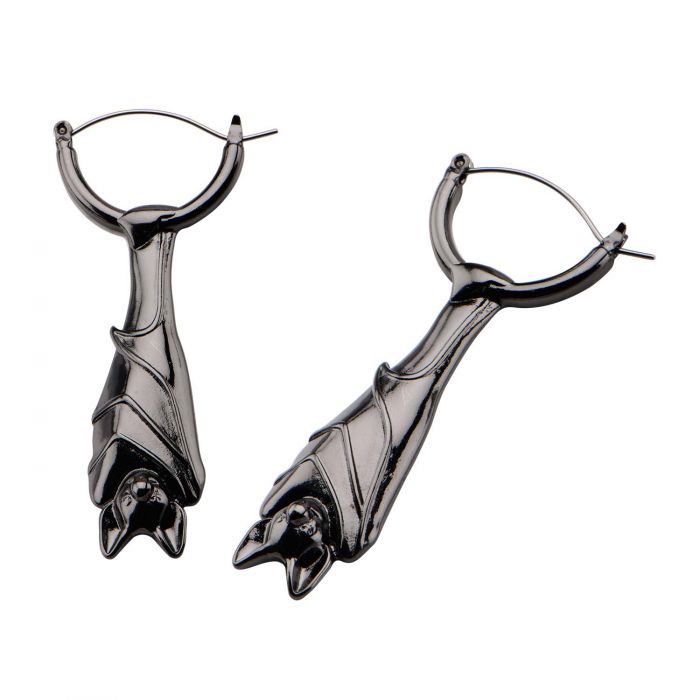 Sleeping Bat Plug Hoops