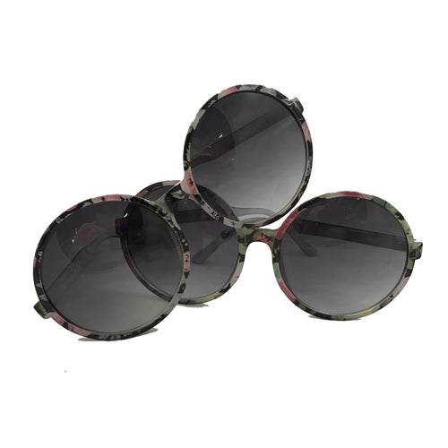 round floral sunglasses