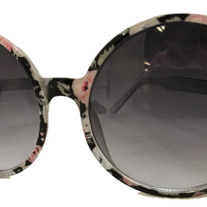floral round frame sunglasses