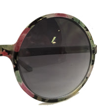 Load image into Gallery viewer, round frame floral sunglasses
