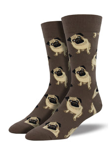 Pugs (Brown) Men's Funky Socks