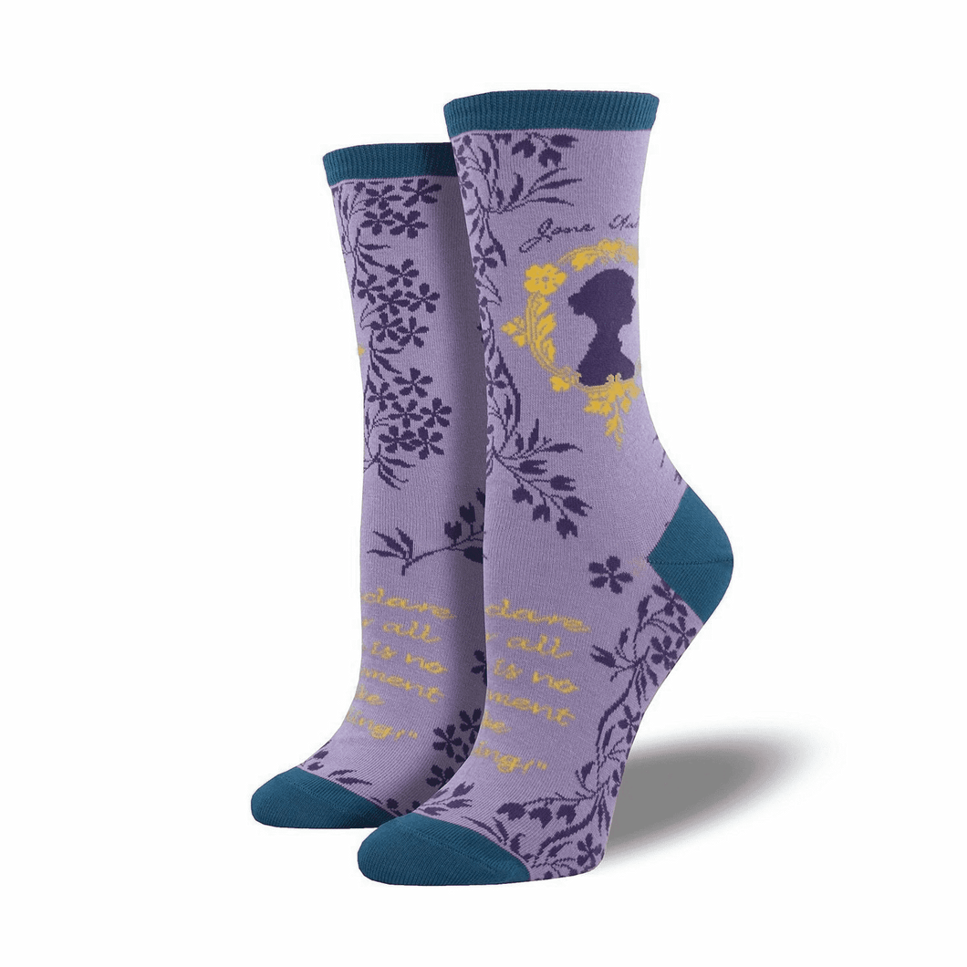 Jane Austen (Lavender) Women's Funky Socks