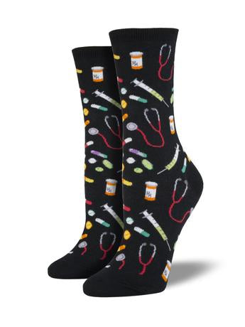 Meds (Black) Women's Funky Socks