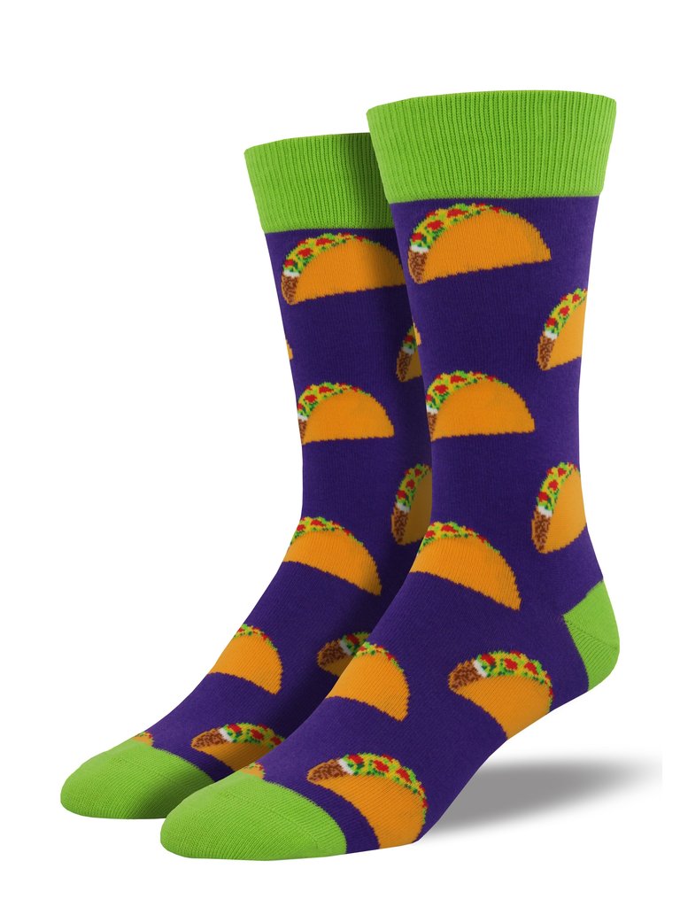 Tacos (Purple) Men's Funky Socks