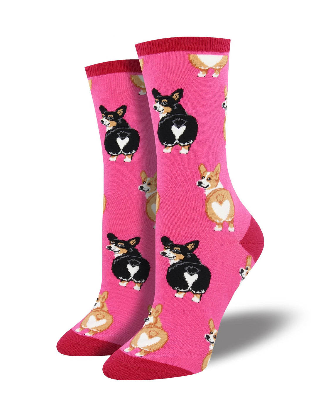 Corgi Butt (Pink) Women's Funky Socks