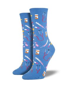 Meds (Blue) Women's Funky Socks